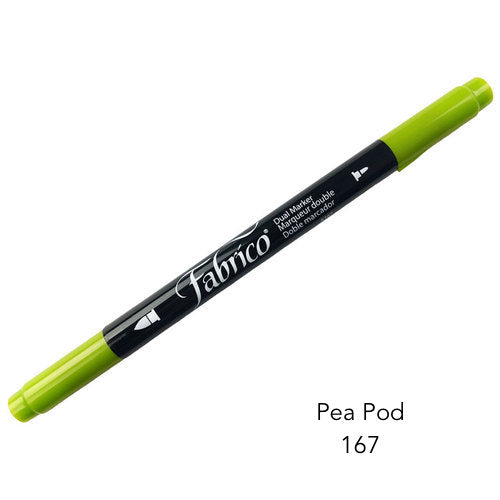 pea pod  - fabrico fabric markers by Tsukineko in Japan. Permanent light fast great range of colours.  available at 2 SewTextiles - art quilt supplies. great for quilt labels and textile art