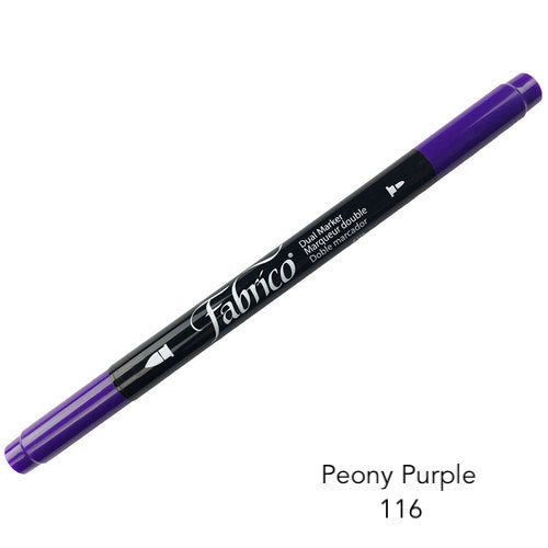 peony purple - fabrico fabric markers by Tsukineko in Japan. Permanent light fast great range of colours.  available at 2 SewTextiles - art quilt supplies. great for quilt labels and textile art