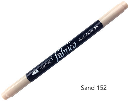 sand  - fabrico fabric markers by Tsukineko in Japan. Permanent light fast great range of colours.  available at 2 SewTextiles - art quilt supplies. great for quilt labels and textile art