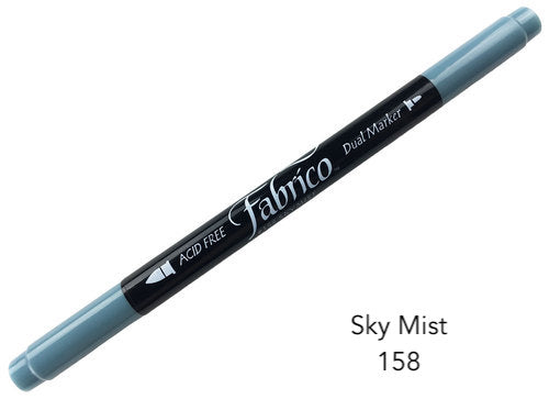 sky mist  - fabrico fabric markers by Tsukineko in Japan. Permanent light fast great range of colours.  available at 2 SewTextiles - art quilt supplies. great for quilt labels and textile art