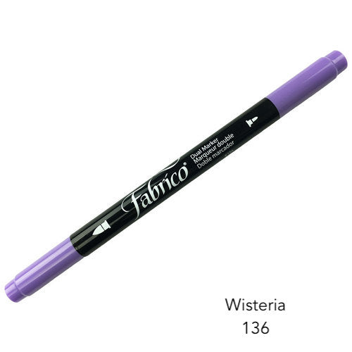 wisteria  - fabrico fabric markers by Tsukineko in Japan. Permanent light fast great range of colours.  available at 2 SewTextiles - art quilt supplies. great for quilt labels and textile art