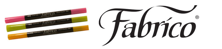 fabrico fabric markers by Tsukineko in Japan. Permanent light fast great range of colours.  available at 2 SewTextiles - art quilt supplies. great for quilt labels and textile art