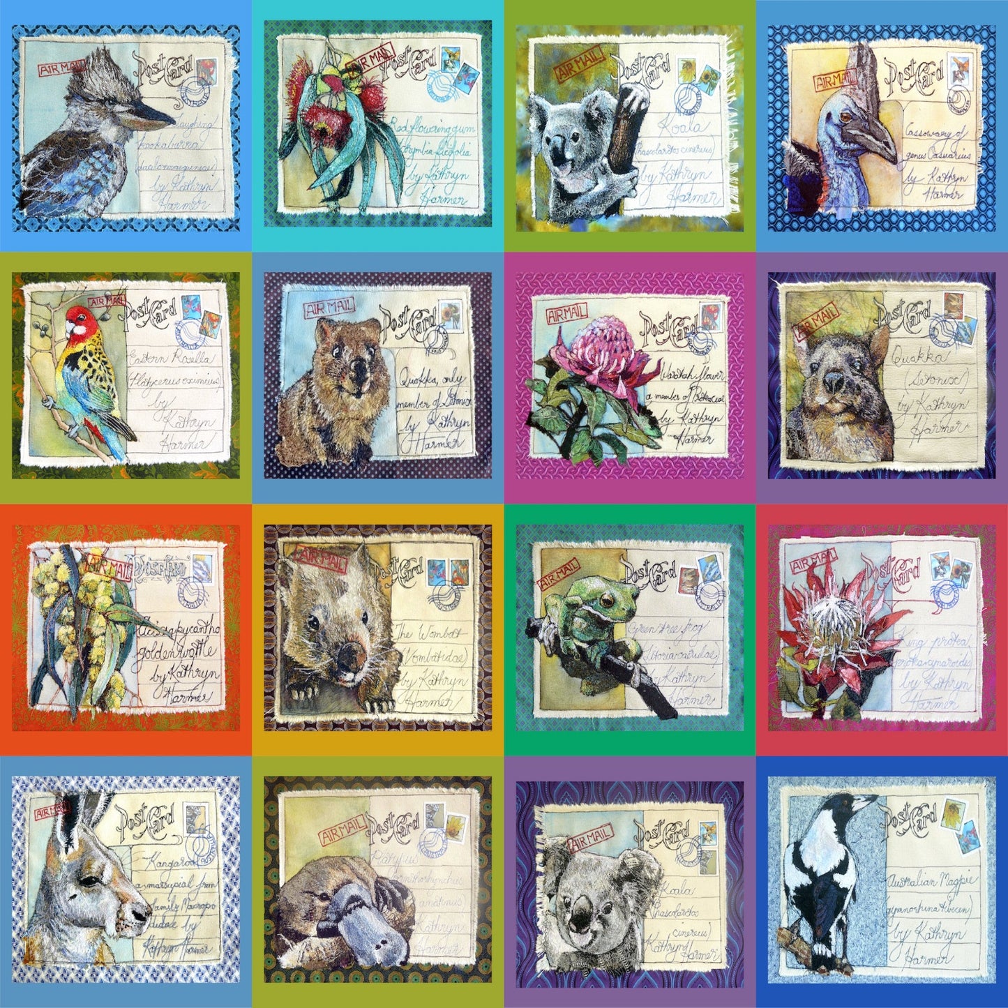 OZ Animals Fabric Art Panels