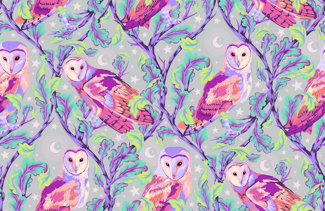 Tula Pink - Moon Garden - Night Owl - Dusk