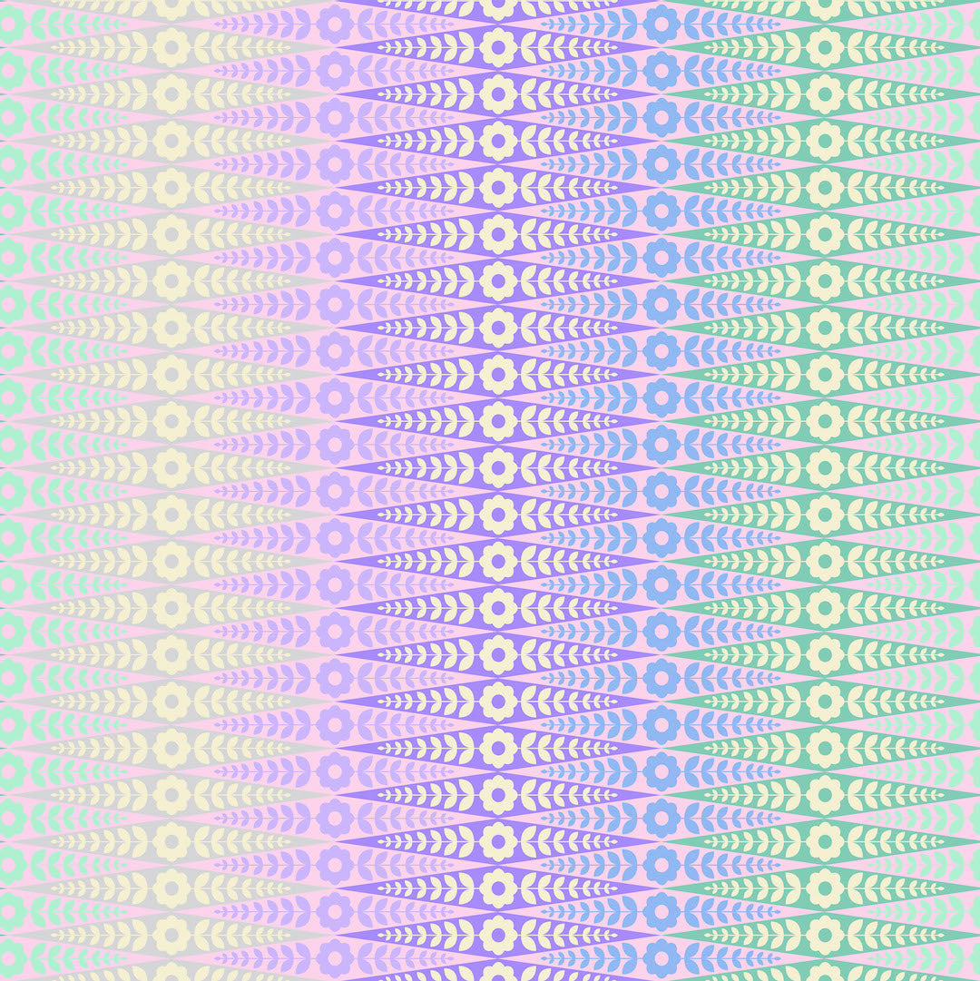 Tula Pink - Moon Garden - Oopsie Daisy - Dusk - per half metre - with free Tumble quilt pattern
