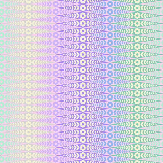 Tula Pink - Moon Garden - Oopsie Daisy - Dusk - per half metre - with free Tumble quilt pattern