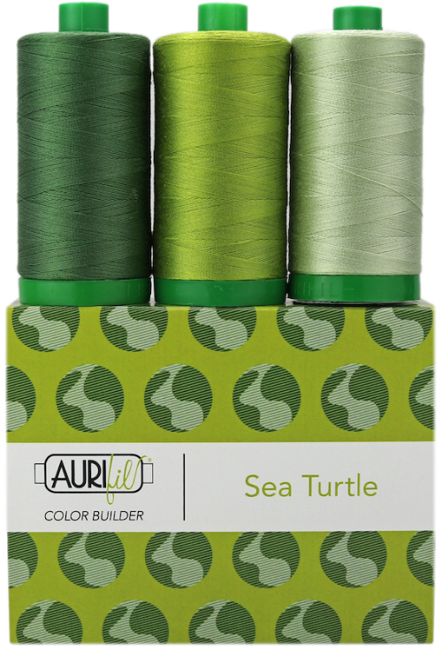  thread collection - Aurifil Thread Collection Endangered Animals 3 reels of 40Wt Foundation Paper pieced pattern and 3 solid fabric