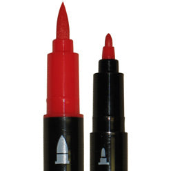 dual tip pen nib and brush tip - fabrico fabric markers by Tsukineko in Japan. Permanent light fast great range of colours.  available at 2 SewTextiles - art quilt supplies. great for quilt labels and textile art