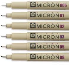 Pigma Micron artist pens by Sakura