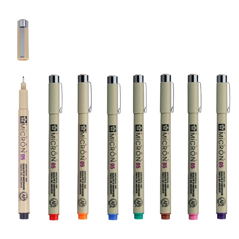 Sakura Pigma Micron Pen 01 Set of 6 Colors - Wet Paint Artists