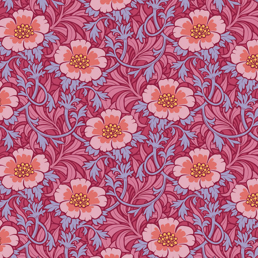 100527-Winterrose-Hibiscus - Tilda Hibernation - Available at - 2 Sew Textiles - Art quilt fabric supplies