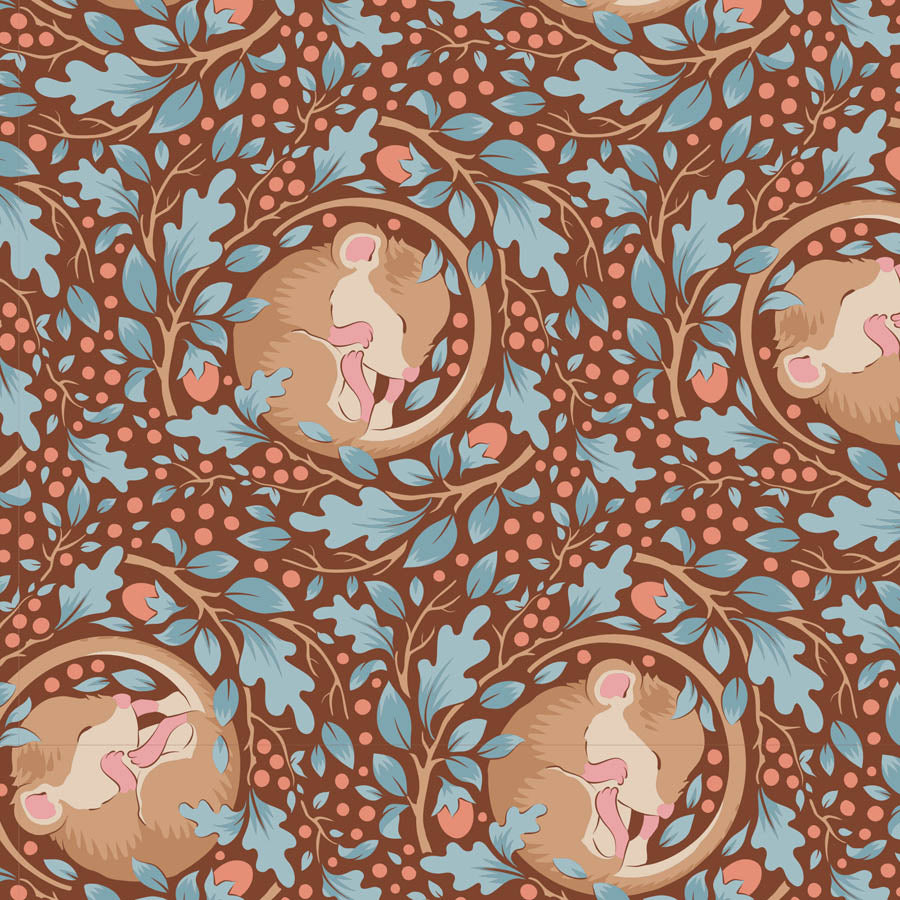 Tilda hibernation series collection image autumn winder 2023 sleeping mouse bird squirrell - available at - 2 Sew Textiles - Art quilt fabric supplies