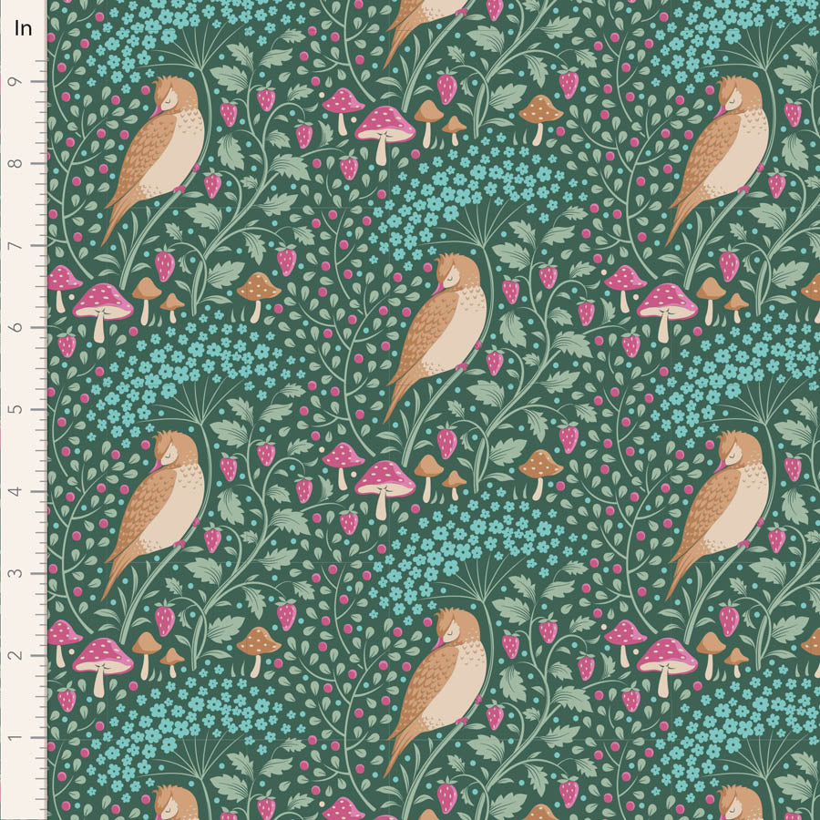 10 inch ruler 100538 Sleepybird Lafayette - Tilda Hibernation - Available at - 2 Sew Textiles - Art quilt fabric supplies