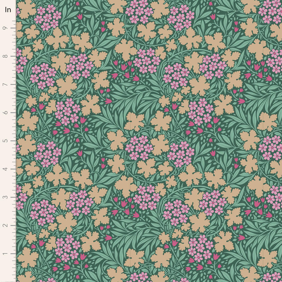 10" ruler 100539 Autumnbloom Sage - Tilda Hibernation - Available at - 2 Sew Textiles - Art quilt fabric supplies