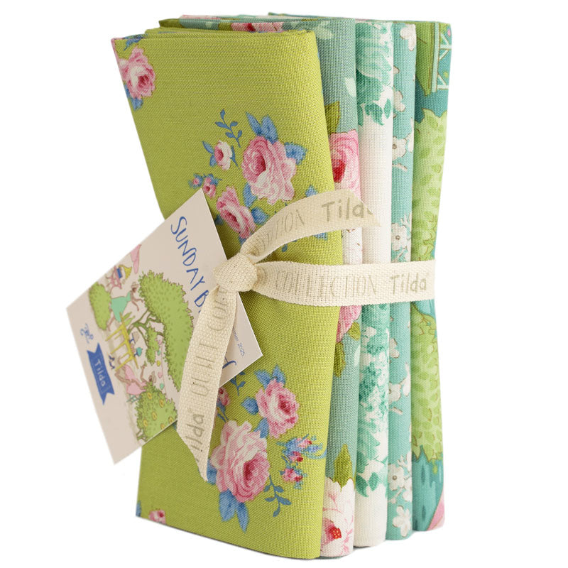 Tilda SUNDAY BRUNCH fabric Collection - Pre Cuts - Fat Quarter bundles