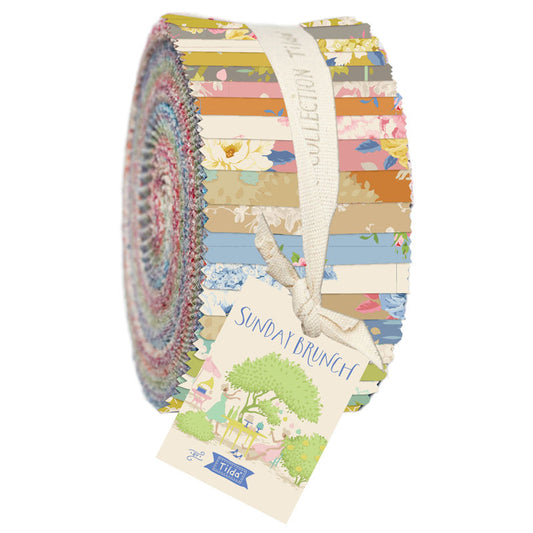 Tilda SUNDAY BRUNCH fabric Collection - Pre Cuts - Jelly Roll