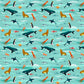 Ocean life blue animals - Land and Sea Australiana & NZ Kiwiana by Ellen Giggenbach at 2 Sew Textiles art quilt supplies