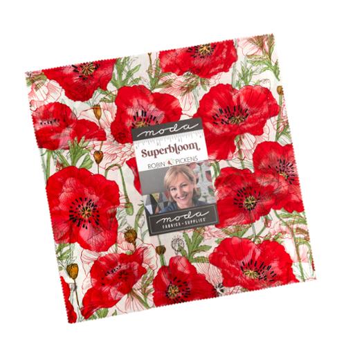 10" layer cake Pre cut bundles Superbloom ombre floral quilt fabric by Robin Pickens available at 2 sew textiles art quilt supplies.
