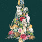 Bush Celebration aussie christmas tree featuring green background with Australian animals from each state available at 2 sew textiles art quilt supplies