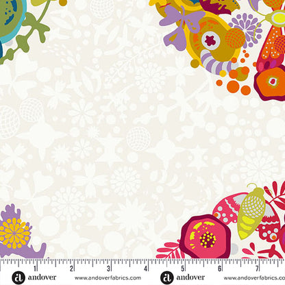Day Alison Glass - Colorwheel in Art theory Day Night - quilt fabric collection available at Brisbane Australia online fabric store art quilt supplies 2 sew textiles. colour fun fabrics, featuring moths and flowers and other lovely nuances. Great as border, binding and feature fabrics, but also wonderful as a cushions and round table mats.