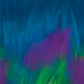 Abstract art with colorful brush strokes on a blue background