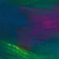 Abstract multicolored texture with green, blue, and pink hues.