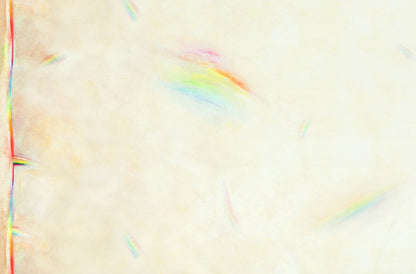 Abstract design with rainbow colors on a beige background
