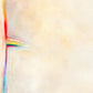 Abstract art with colorful brush strokes on a beige background