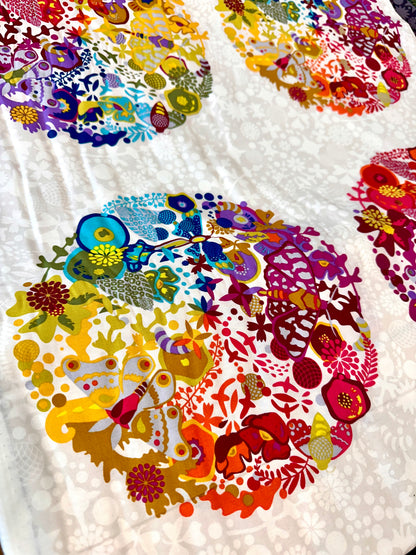 day Alison Glass - Colorwheel in Art theory Day Night - quilt fabric collection available at Brisbane Australia online fabric store art quilt supplies 2 sew textiles. colour fun fabrics, featuring moths and flowers and other lovely nuances. Great as border, binding and feature fabrics, but also wonderful as a cushions and round table mats.