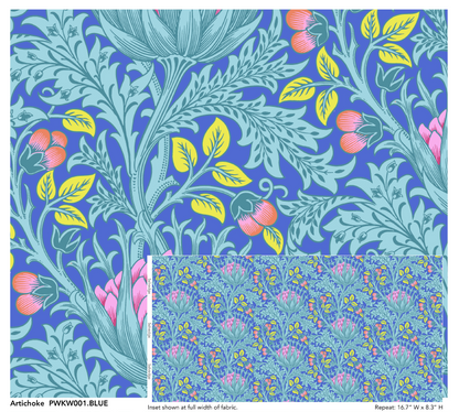 Kaffe x Morris & Co for FreeSpirit  - ARTICHOKE BLUE