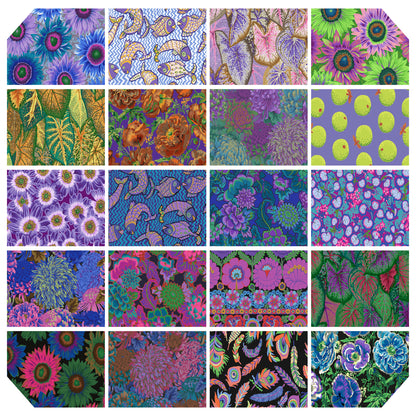 PALETTE bundle layout Kaffe collective quilting fabric bundle august 2021 2-pc fat quarter  dark available at 2 sew textiles art quilt supplies