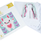 bunny kit contents Set of 3 cross stitch kits...create handmade mini cross stitch kit suitable for beginner available at 2 sew textiles