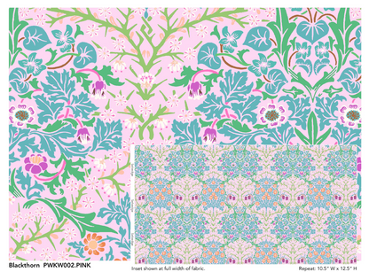 Kaffe x Morris & Co for FreeSpirit  - BLACKTHORN PINK