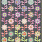 Tula pink free Pattern  available at 2 sew textiles art quilt supplies of colorful flowers on a gray background