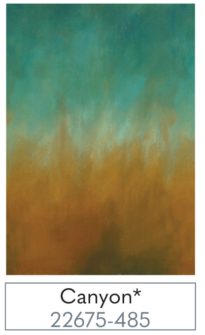 Color swatch labeled 'Canyon' with a gradient of blue and orange tones.