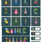 Fairytale Fairies Panel and cheater fabric co-ordinates by Monika Baldough