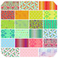 This collection features flamingos birds butterflies jaguars diamonds and fruitDaydreamer 22pc fat quarter stack by Tula Pink for FreeSpirit fabrics at 2 Sew Textiles art quilt supplies