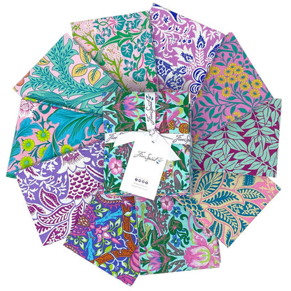 BLush - 10 FQ Bundle kaffe fassett and william morris at 2 sew textiles art quilt supplies