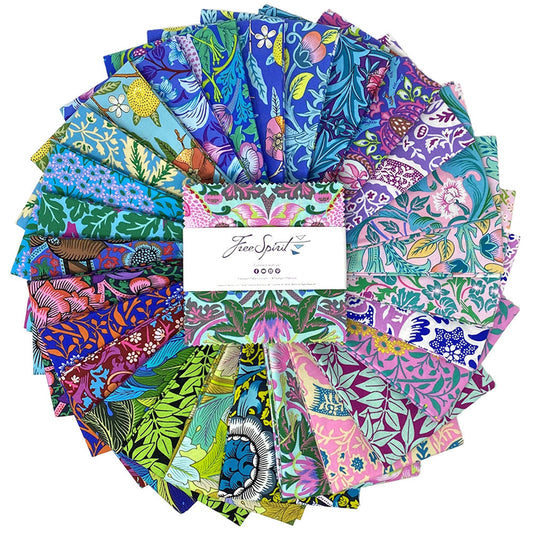 Kaffe Fassett William Morris Quilting fabric precut bundle 10" and 5inch available now at 2 sew textiles art quilt supplies.