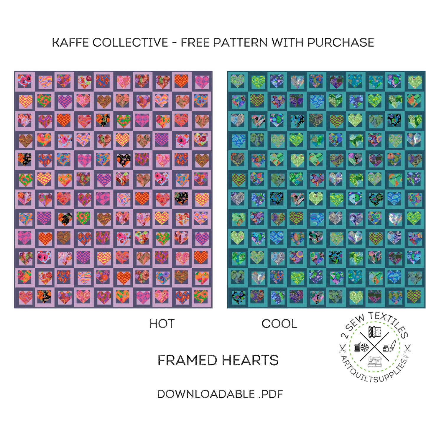 FREE PATTERN WITH PURCHASE KAFFE COLLECTIVE FRAMED HEARTS