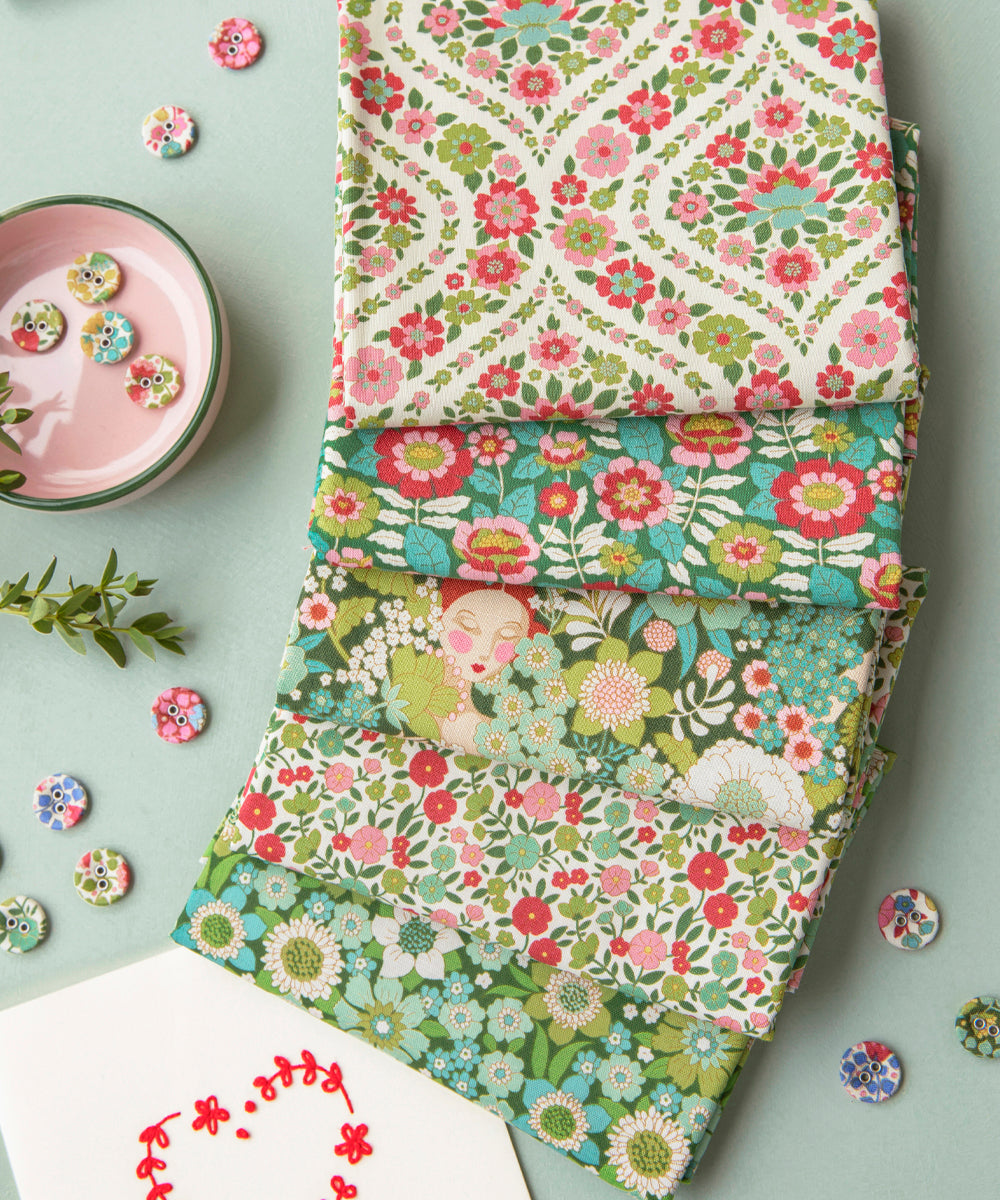 Tilda WALLFLOWER fabric Collection - Pre Cuts - 10" LAYER CAKE Fabric Stack - PRE-ORDER