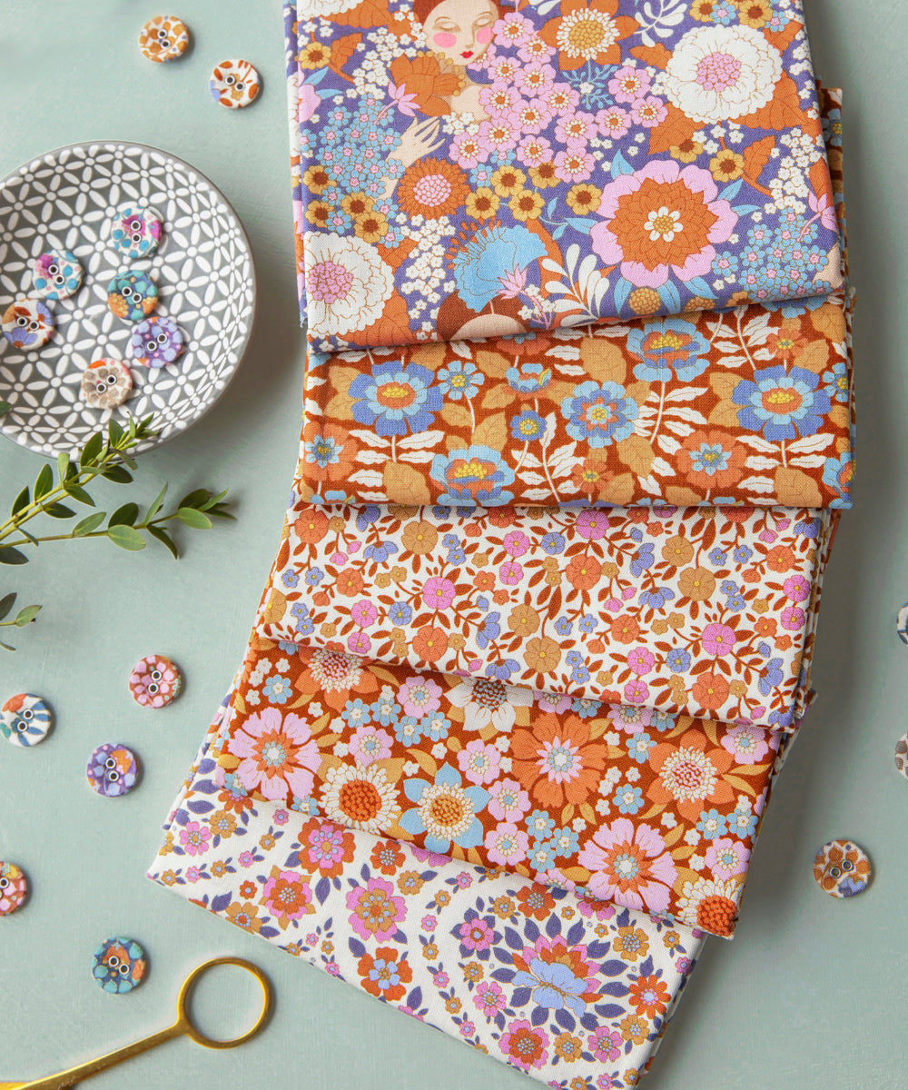 Tilda WALLFLOWER fabric Collection - Pre Cuts - 10" LAYER CAKE Fabric Stack - PRE-ORDER
