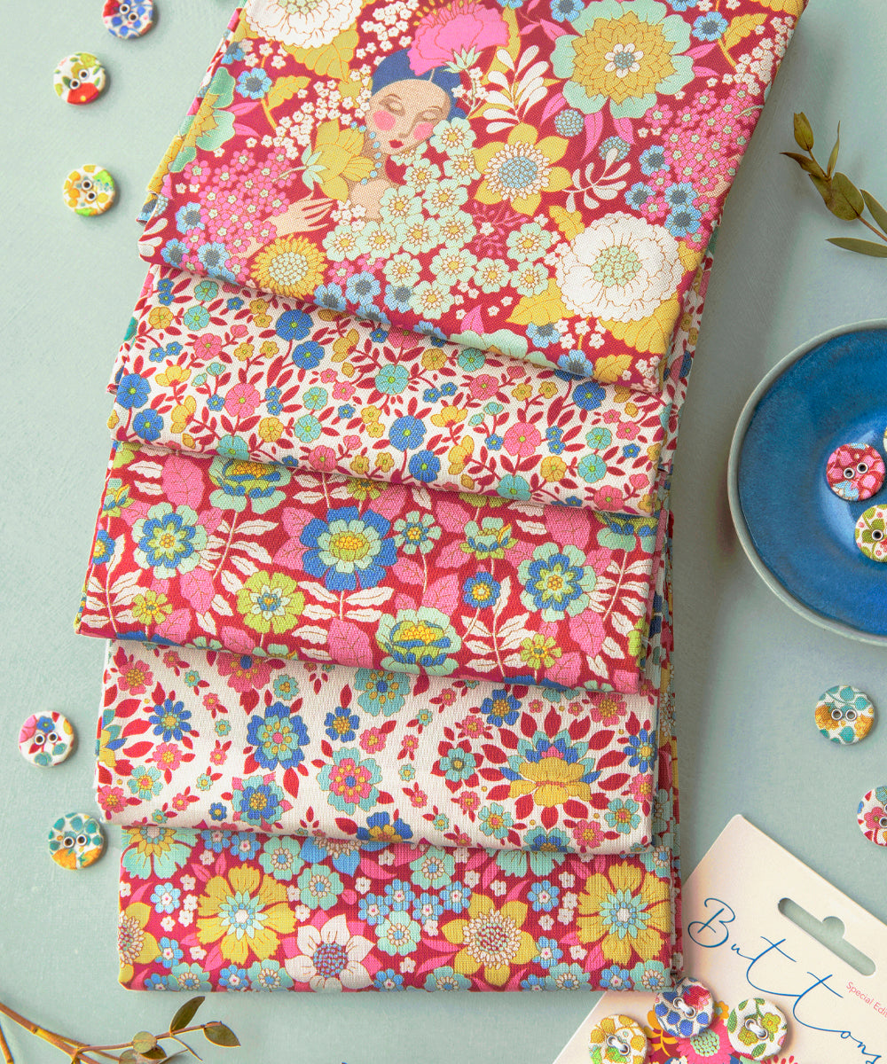 Tilda WALLFLOWER fabric Collection - Pre Cuts - 10" LAYER CAKE Fabric Stack - PRE-ORDER
