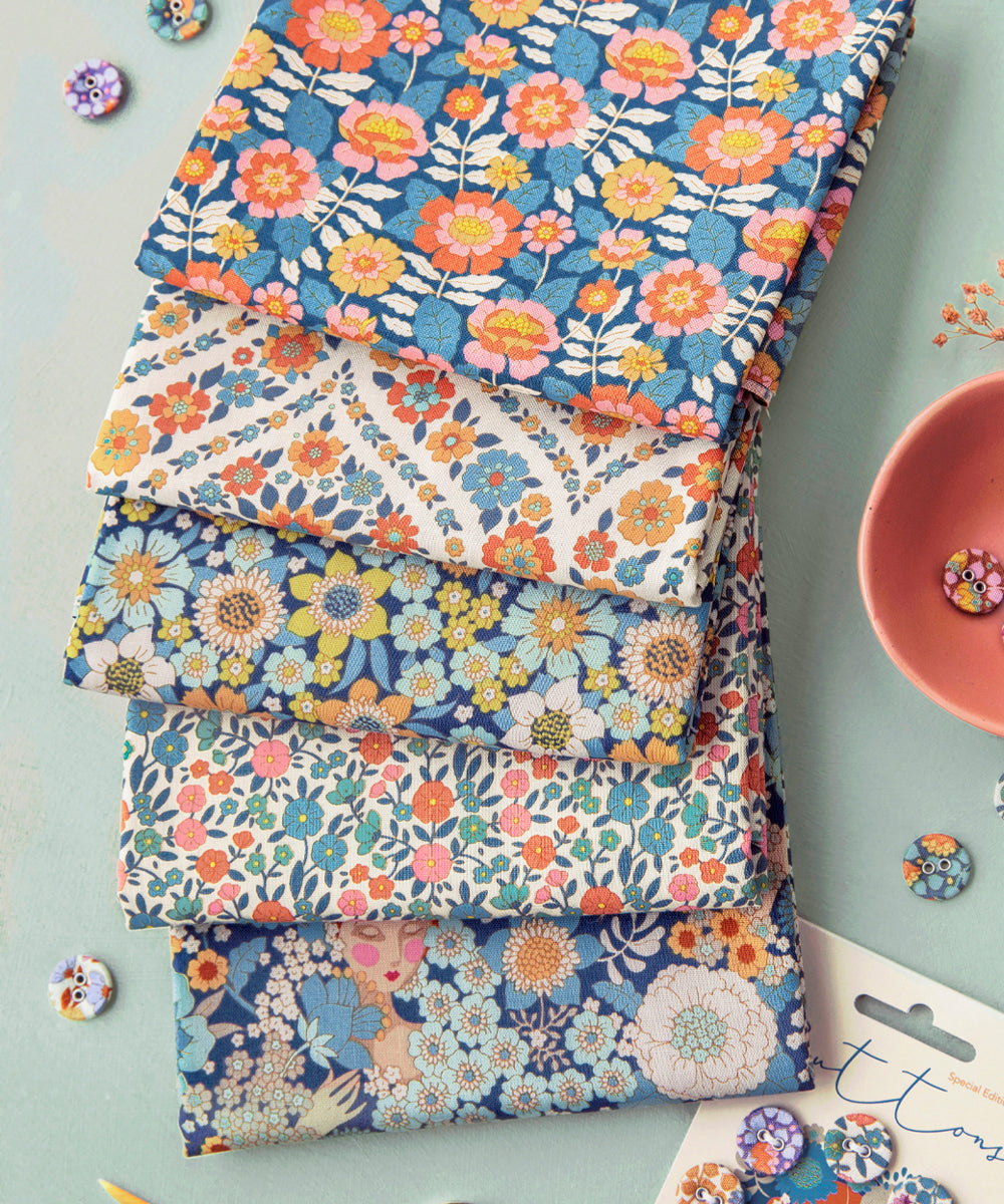 Tilda WALLFLOWER fabric Collection - Pre Cuts - 10" LAYER CAKE Fabric Stack - PRE-ORDER