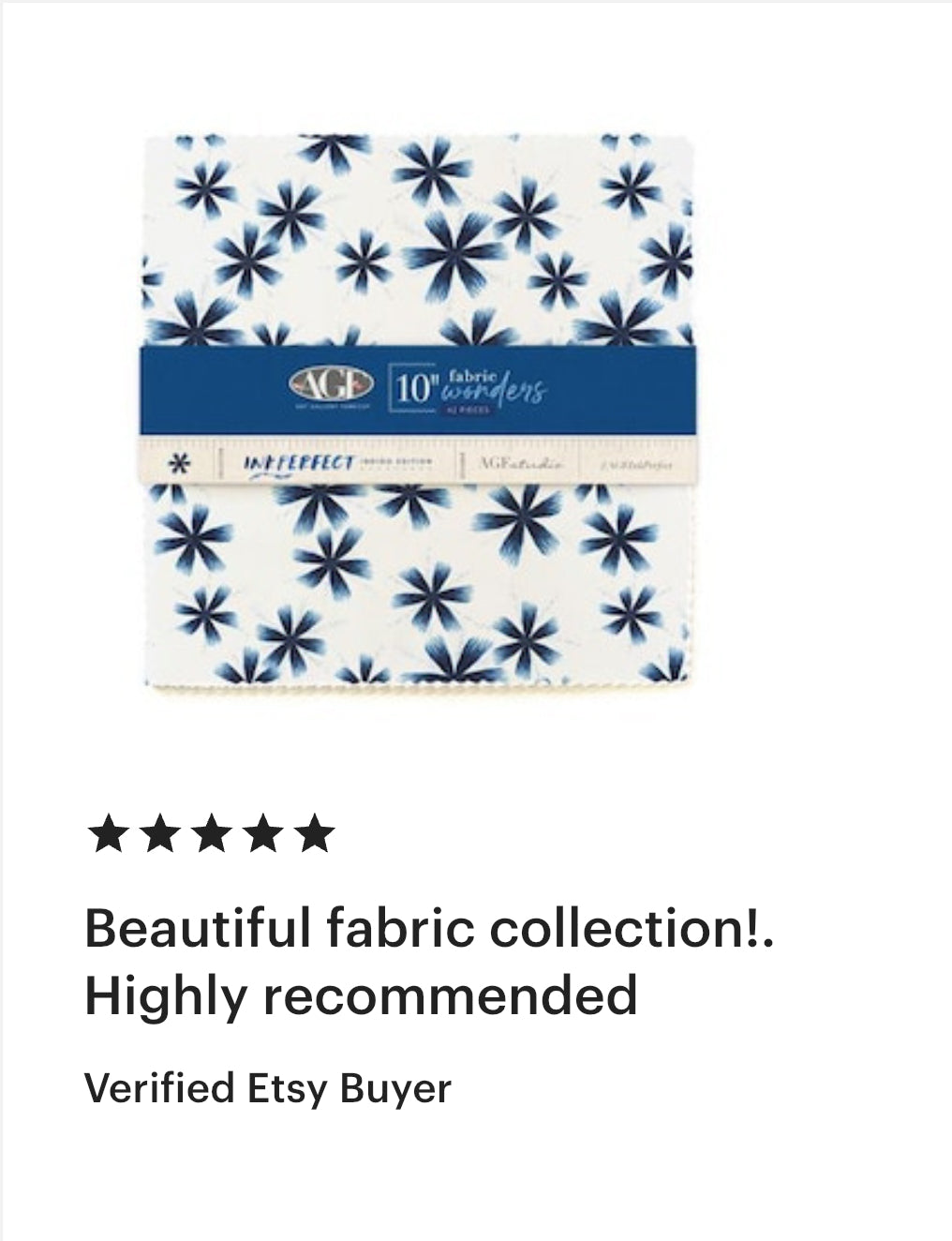 INKPERFECT Fabric Collection - Indigo Edition - per half metre - with free .pdf pattern