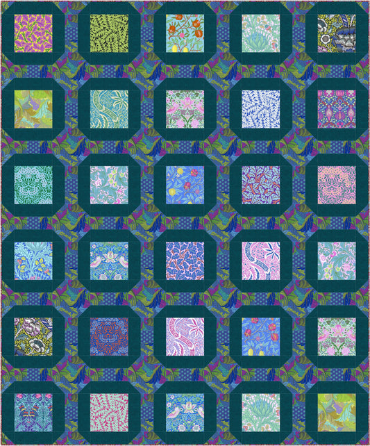 Free Pattern - Kaffe + Morris - Garden Delights Quilt