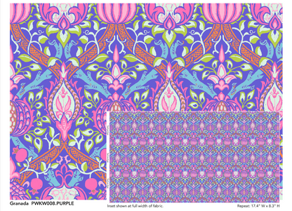 Kaffe x Morris & Co for FreeSpirit  - GRANADA PURPLE
