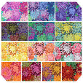 Japanese Chrysanthemum Half Yard Bundle - Philip Jacob Classics for FreeSpirit art quilt aupplies 2 sew textiles 