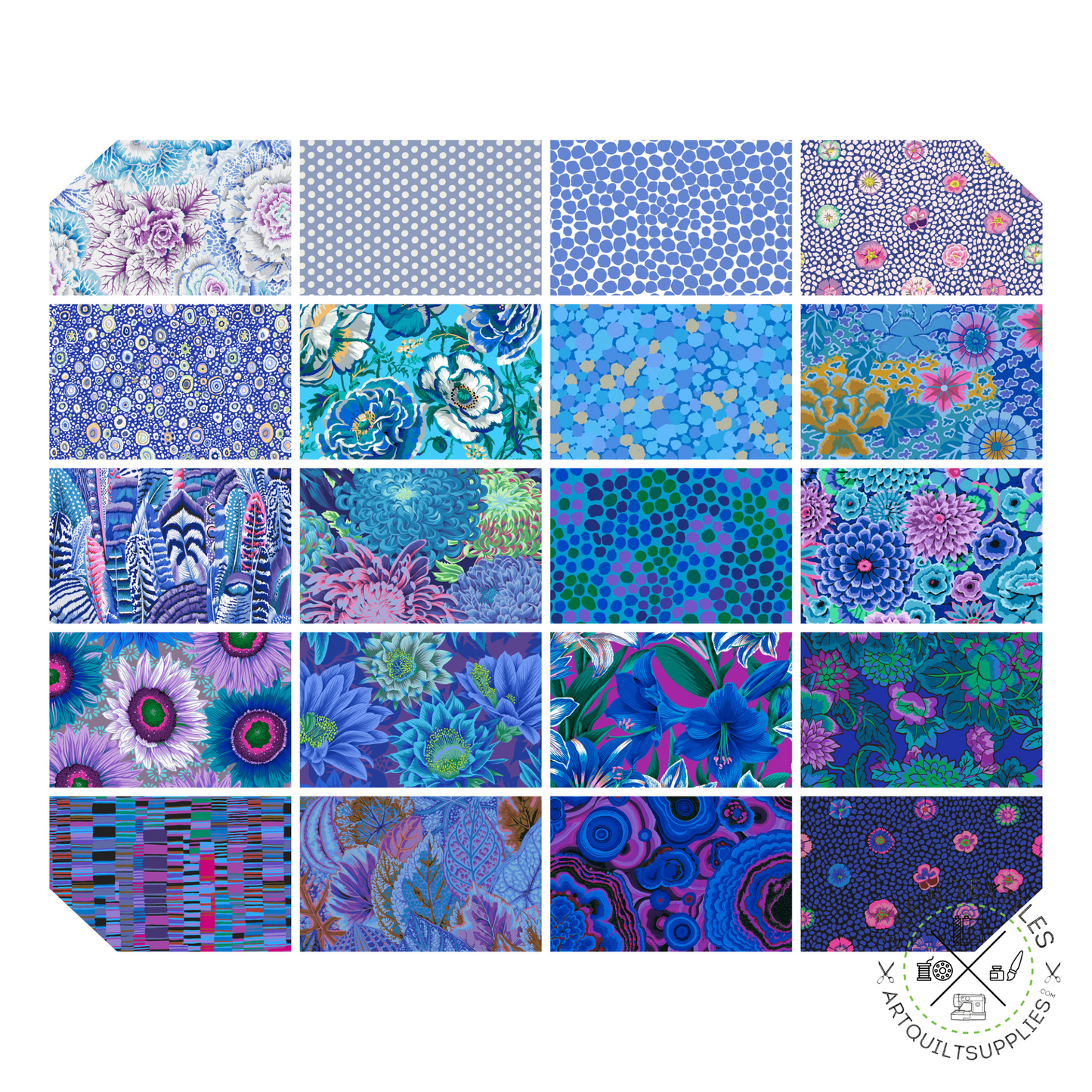 Lake kaffe fassett collective  quilting fabric 5" charm pack - 2 Sew textiles art quilt supplies