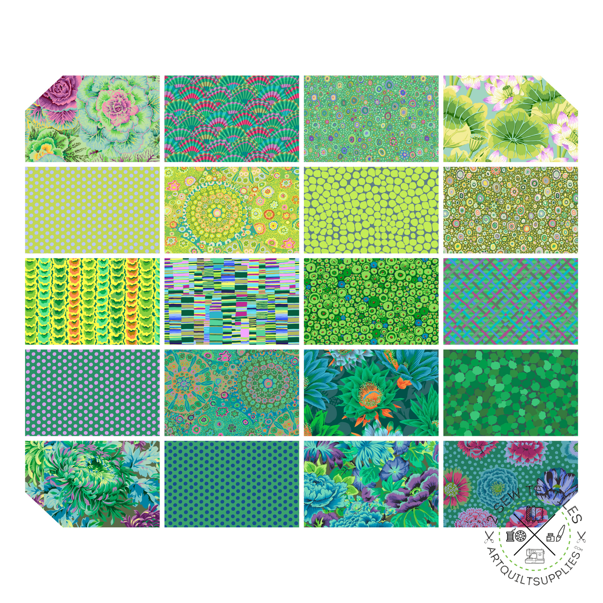 Meadow kaffe fassett collective 5" charm pack - Quilting fabric available at 2 Sew textiles art quilt supplies